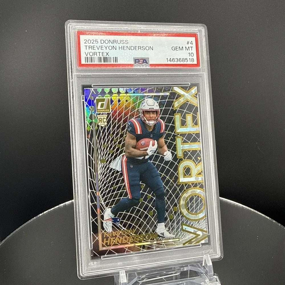 2025 Donruss Treveyon Henderson Vortex #4 PSA 10